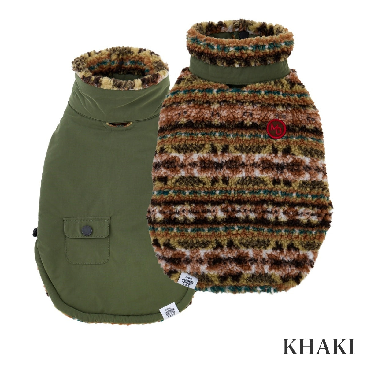 【MANDARINE BROTHERS マンダリンブラザーズ】 リバーシブルボアベスト Reversible Boa Vest