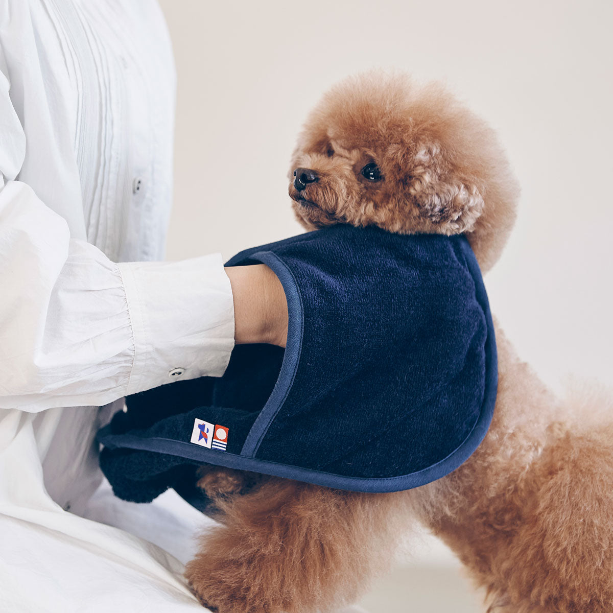 【HARTWELLDOG ハートウエルドッグ】ポケット付きお手入れタオル ペット用タオル