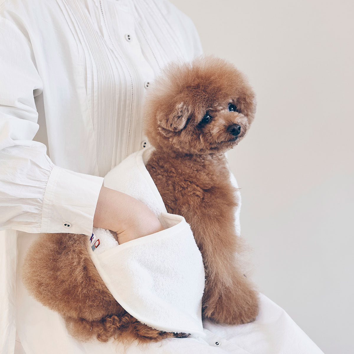 【HARTWELLDOG ハートウエルドッグ】ポケット付きお手入れタオル ペット用タオル