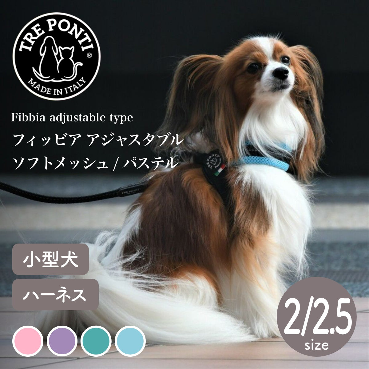 【トレポンティ Tre Ponti】フィッビア アジャスタブルタイプ ソフトメッシュ パステル サイズ2 / サイズ2.5