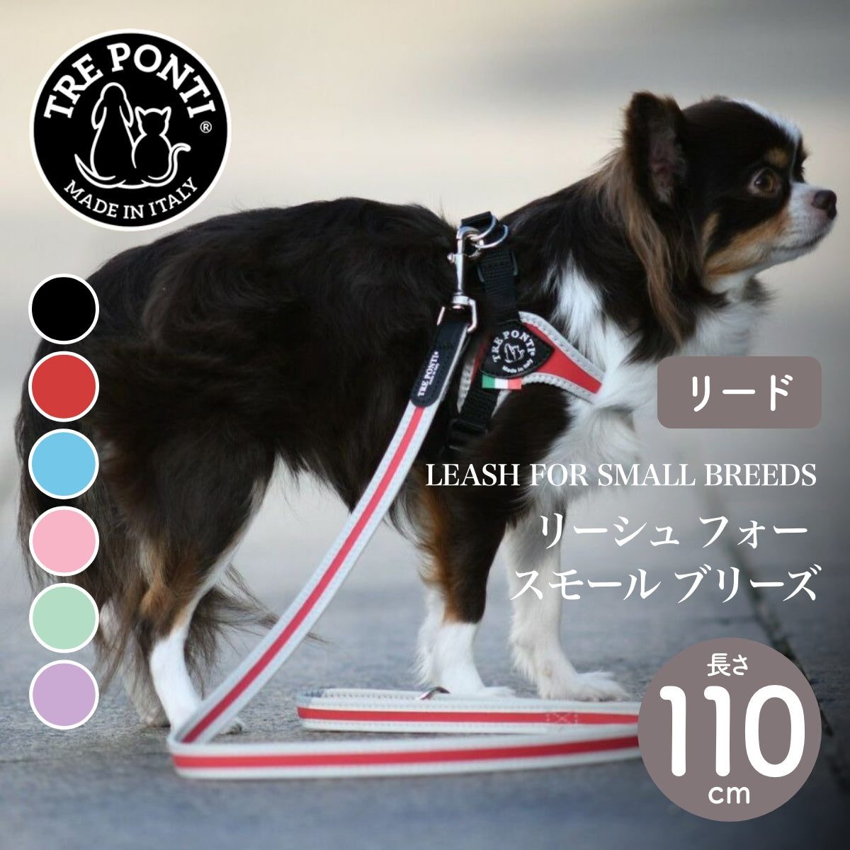 【トレポンティ Tre Ponti】リーシュフォースモールブリーズ Leash For Small Breeds