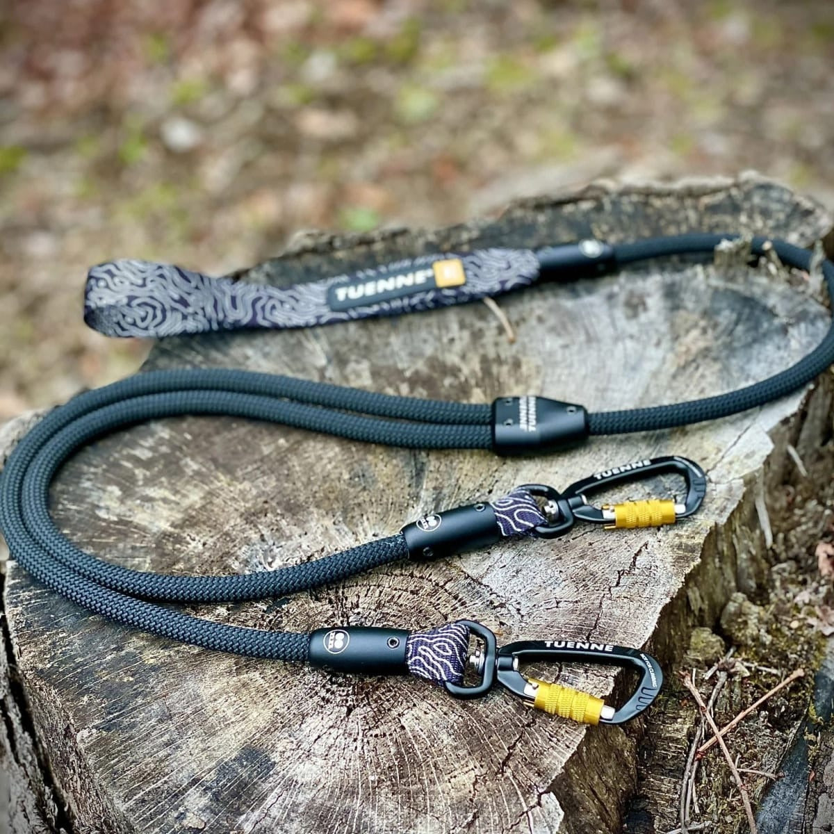 【TUENNE トゥエヌ】2-in-1 Rope Dog Leash 2頭引ロープリード 犬用 リード 自動カラビナ