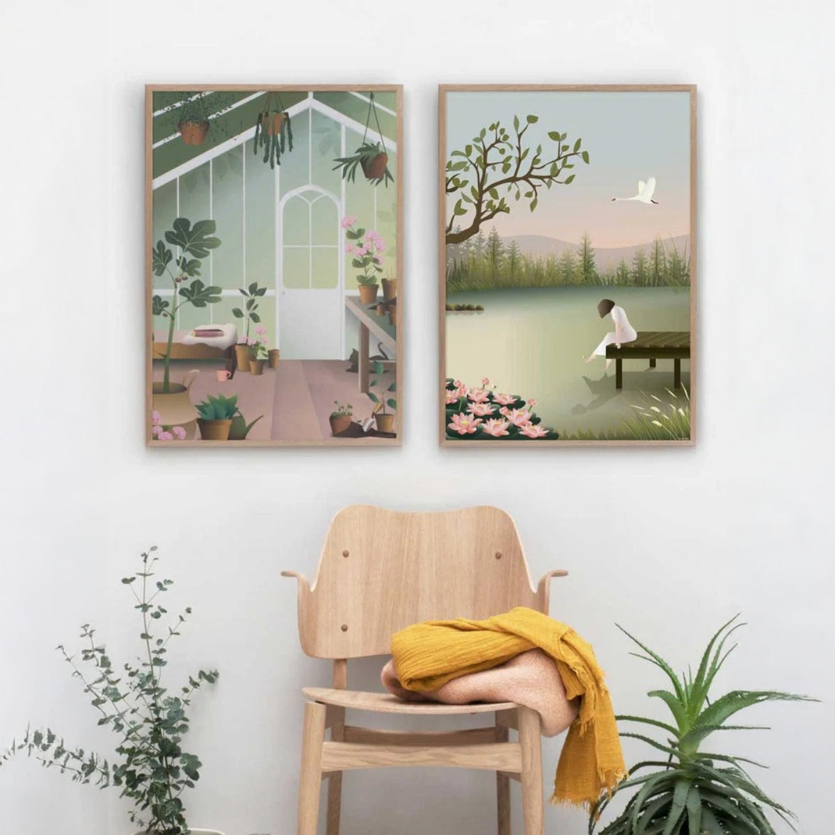 【ViSSEVASSE ヴィゼヴァゼ】インテリアポスター オランジェリー 15×21cm フレームセット